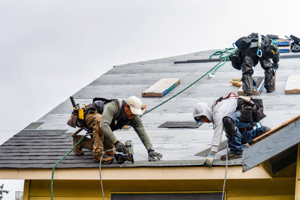 Professional Gutter Installation technician working in Centerview, MO